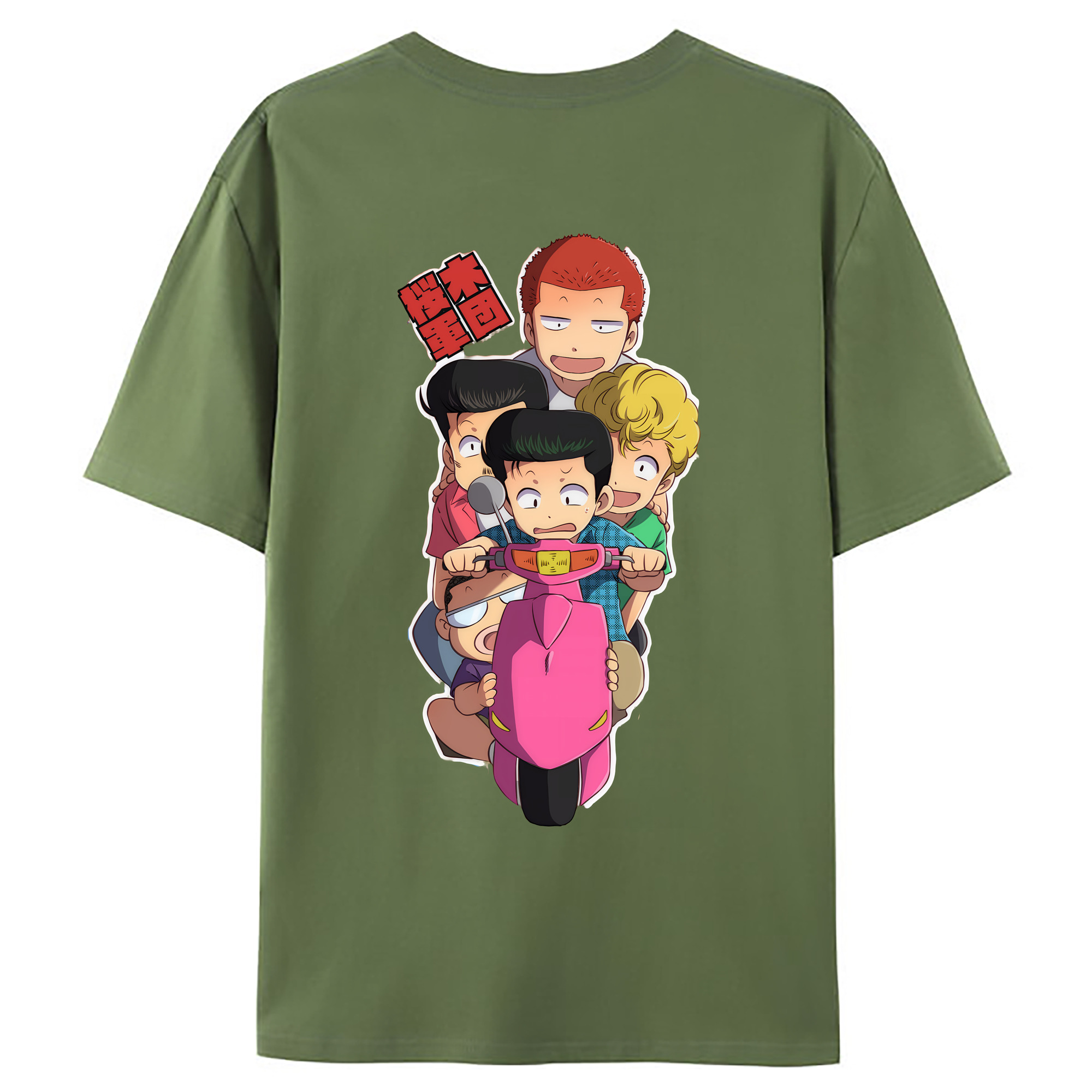 （画像用） SLAM DUNK／スラムダンク 綿100％ メンズ半袖Tシャツ（バックプリント） 通気性